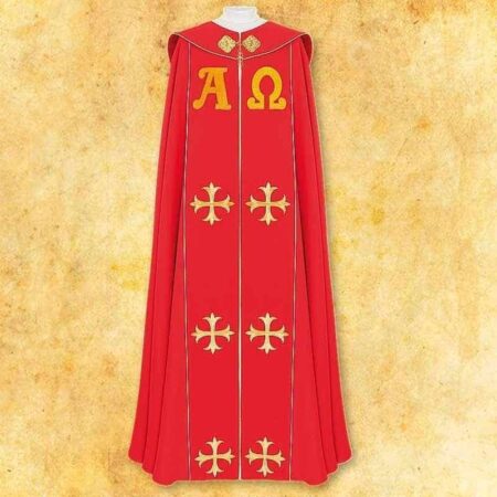 Embroidered cope "Alpha Omega PX"