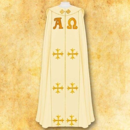 Embroidered cope "Alpha Omega PX"