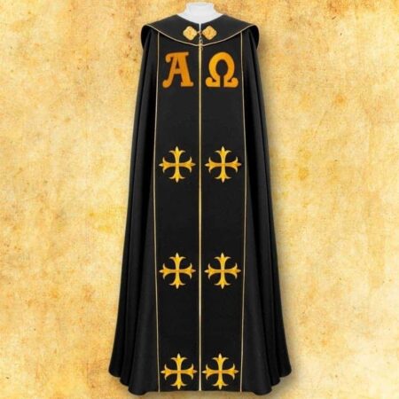 Embroidered cope "Alpha Omega PX"