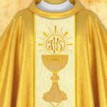 Gold Chasuble with Embroidered Belt "Chalice with Ihs"