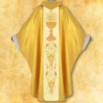Gold Chasuble with Embroidered Belt "Chalice with Ihs"