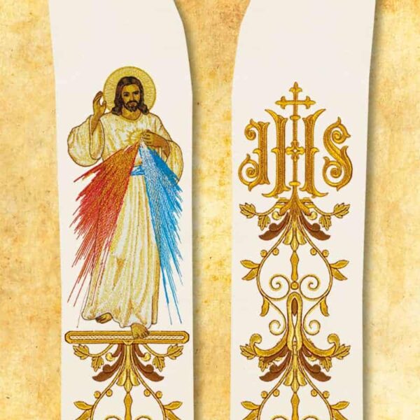 Embroidered Stole "Jesus, I Trust in You"