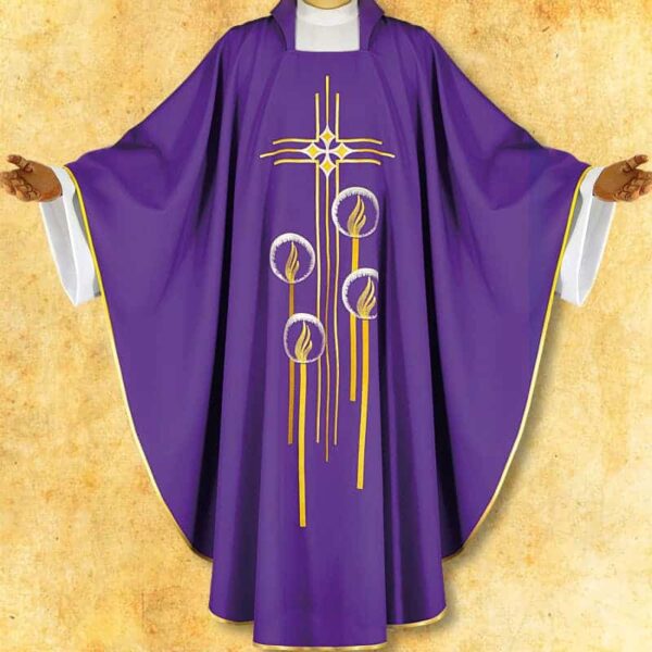 Embroidered chasuble "Advent"