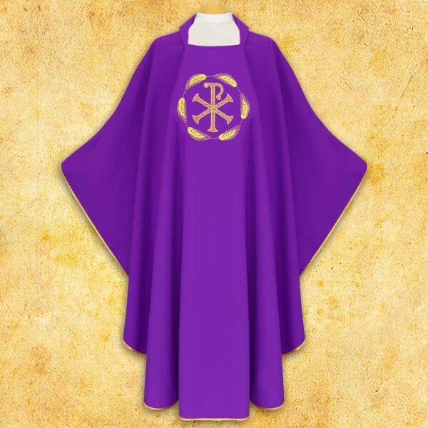 Embroidered chasuble "PX in Ears of Corn"