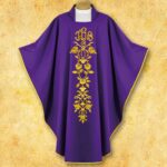 Embroidered chasuble "IHS with Roses"