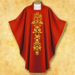 Embroidered chasuble "IHS with Roses"