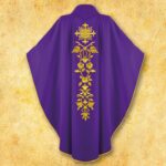 Embroidered chasuble "IHS with Roses"