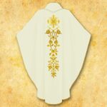 Embroidered chasuble "IHS with Roses"