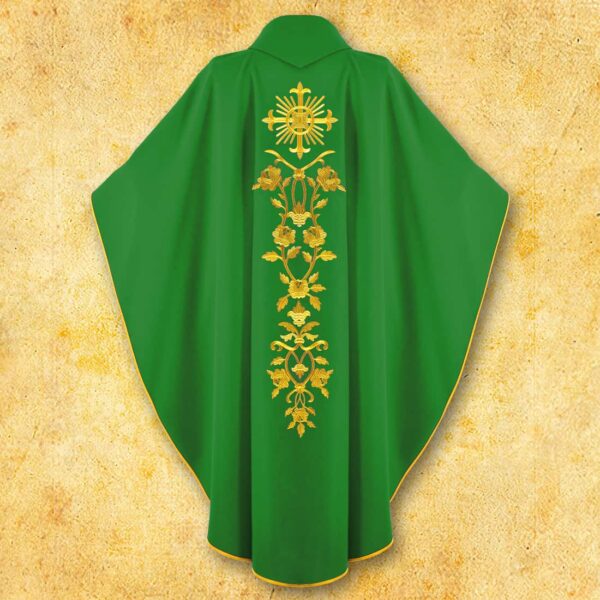 Embroidered chasuble "IHS with Roses"