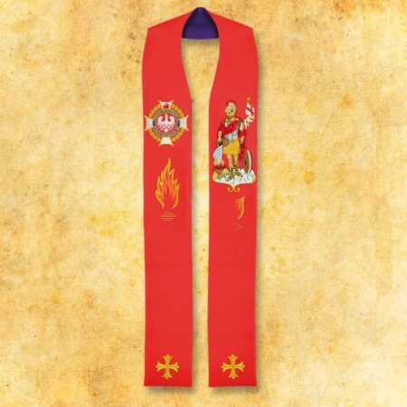 Double-Sided Embroidered Stole "Firefighter"