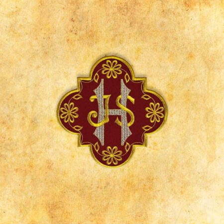 Embroidered appliqué "Ihs"