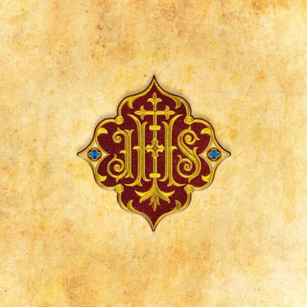 Embroidered appliqué "Ihs"