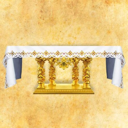 Embroidered Tablecloth "Crosses in a Square" Colorful - any size