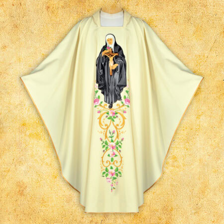  Embroidered Chasuble "St. Rita"