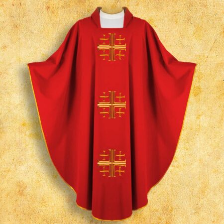 Embroidered chasuble "Jerusalem Crosses"