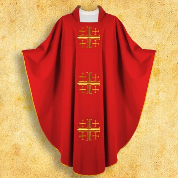 Embroidered chasuble "Jerusalem Crosses"