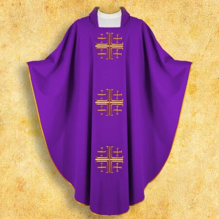 Embroidered chasuble "Jerusalem Crosses"