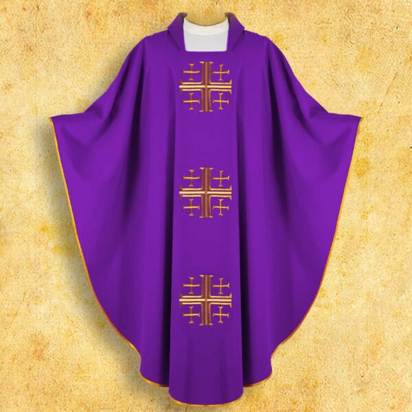 Embroidered chasuble "Jerusalem Crosses"
