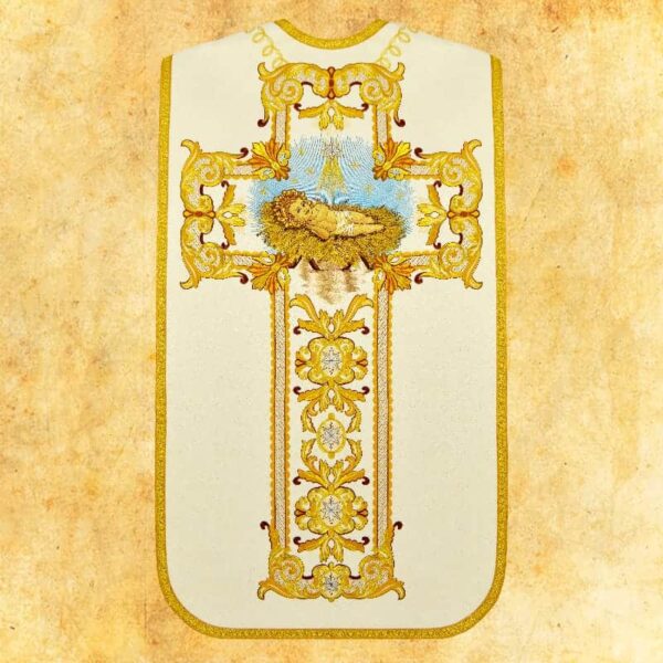 Roman Embroidered Chasuble "Feliz Navidad"