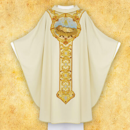  Embroidered Chasuble "Feliz Navidad"