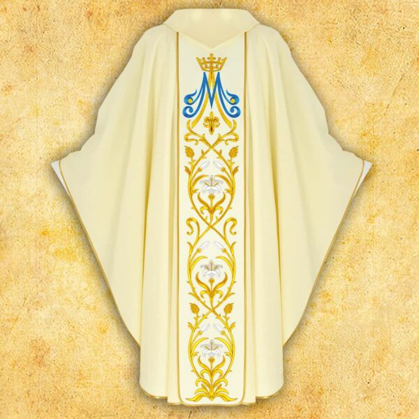 Chasuble with Embroidered Belt "Heart of Mary"