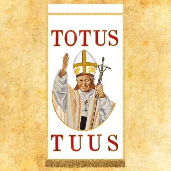 Embroidered Liturgical Decoration with the Image of John Paul II