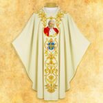 Embroidered Chasuble "St. John Paul II and Merciful Jesus"