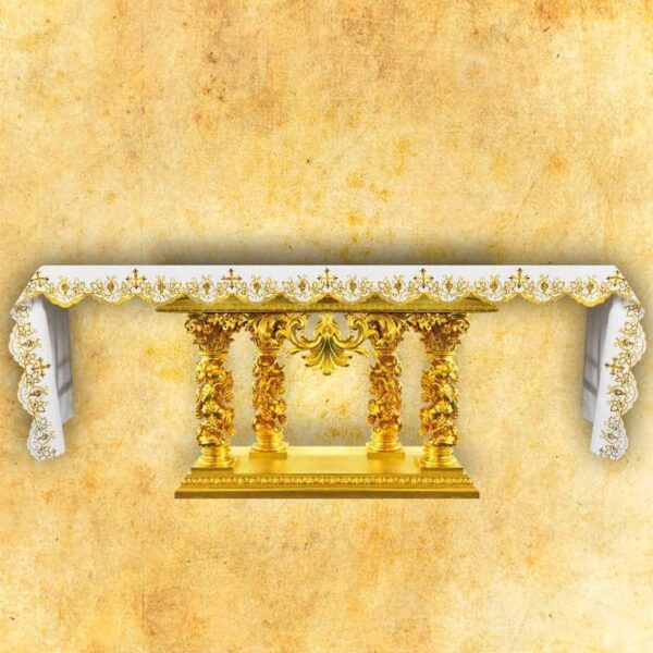 Embroidered Tablecloth "Gold Series - Cross" - any size