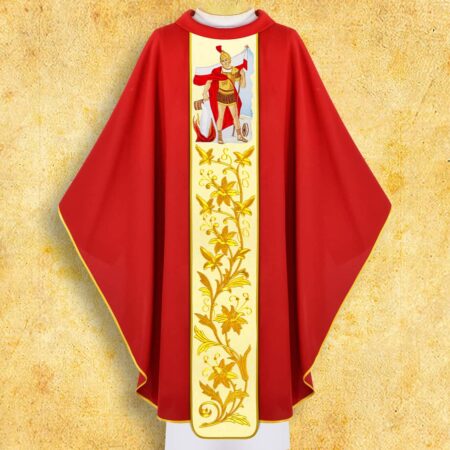 Chasuble with Embroidered Image of "St. Florian"
