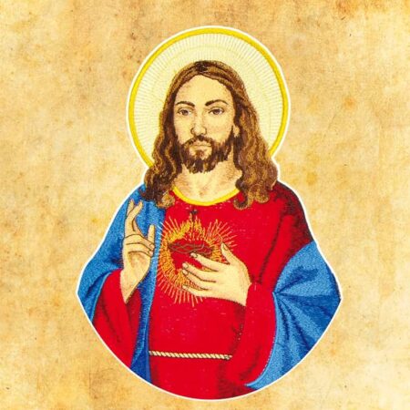Embroidered appliqué "Heart of Jesus"