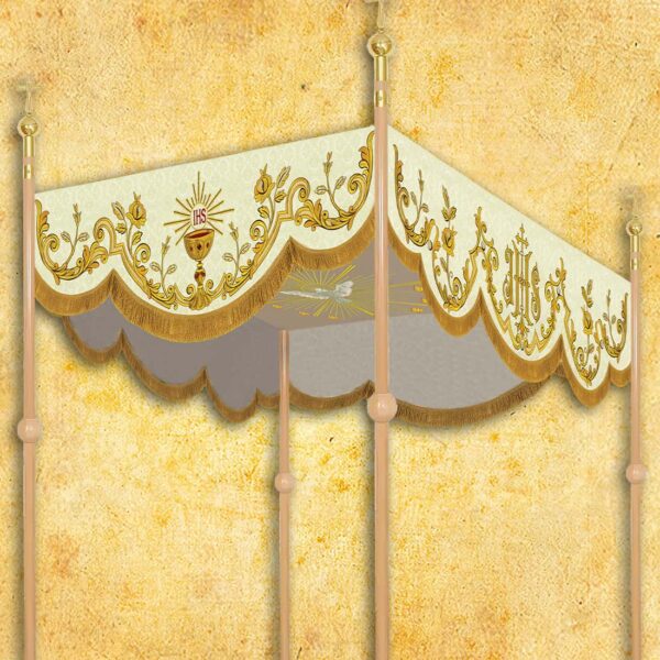 Embroidered canopy for procession