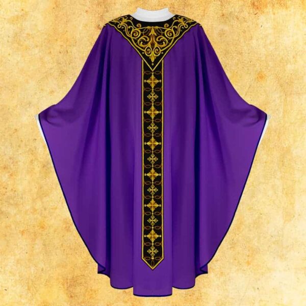 Purple Embroidered Chasuble