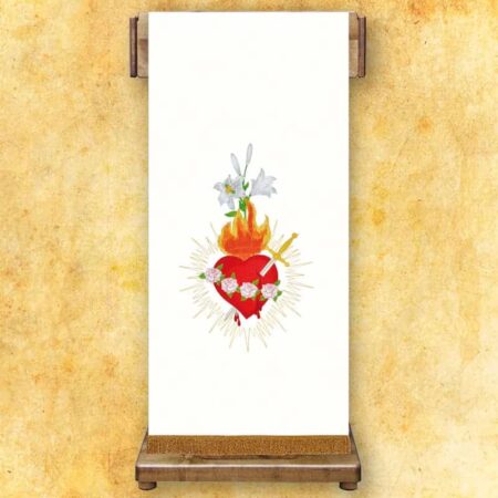 Embroidered appliqué "Heart of Mary"