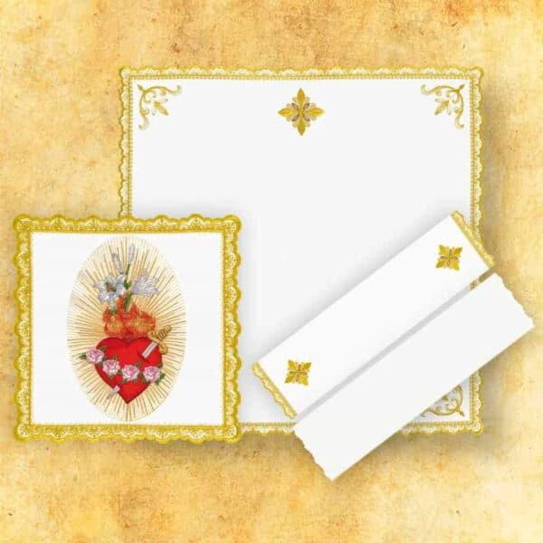 Chalice linen "Gold" "Heart of Mary"