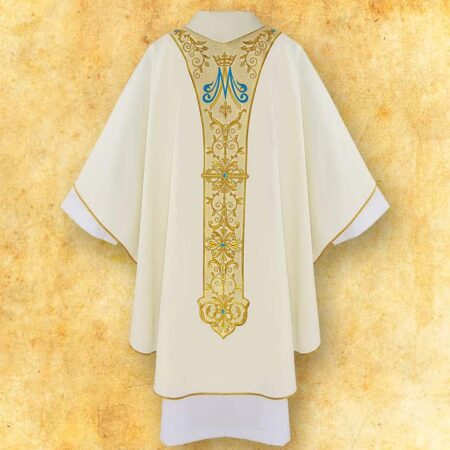 Embroidered chasuble "La Madonna Del Rosario"