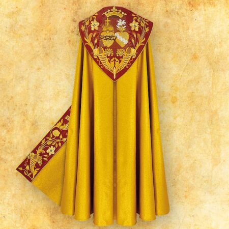 Embroidered cope "Heart of Jesus and Mary"