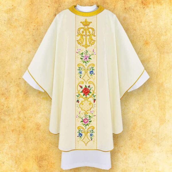 Ornat z pasem haftowanym "Prima Fiori" Chasuble with embroidered belt "Prima Fiori"