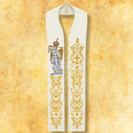 Embroidered stole "Archangel Michael from Mount Gargano"