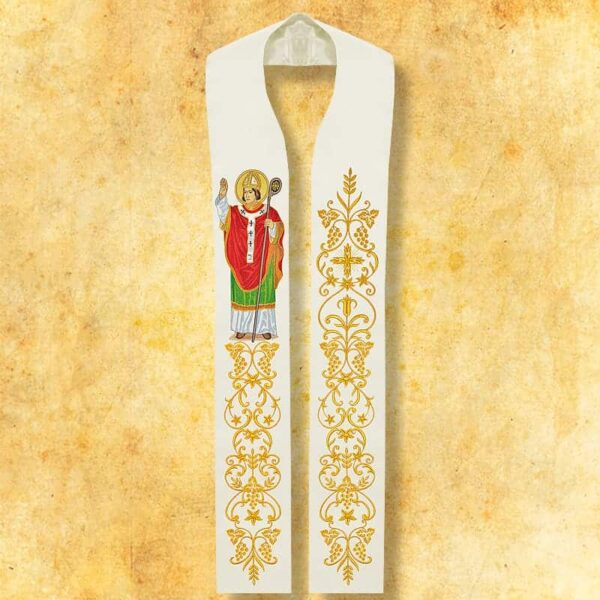 Embroidered stole "Archangel Michael from Mount Gargano"