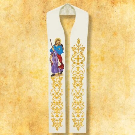 Embroidered stole "Archangel Michael from Mount Gargano"