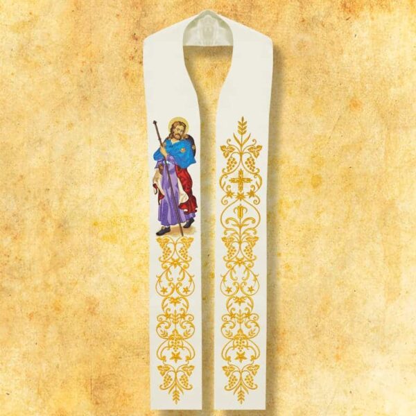 Embroidered stole "Archangel Michael from Mount Gargano"