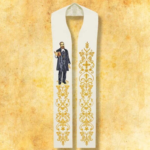 Embroidered stole "Archangel Michael from Mount Gargano"