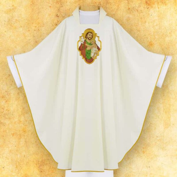 Chasuble with embroidered image "St. Joseph"