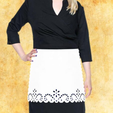 Openwork apron
