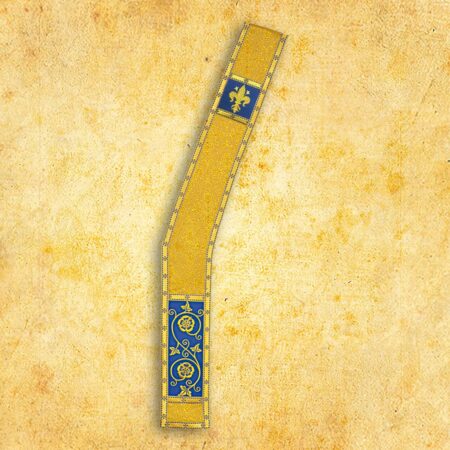 Embroidered deacon's stole "Shells of St. James"