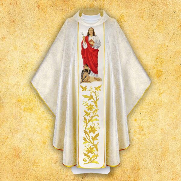 Chasuble with embroidered image of "John the Apostle"