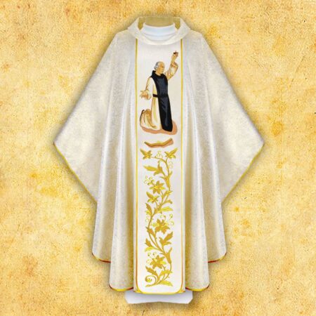 Chasuble with embroidered image of "Blessed Wincenty Kadłubek"