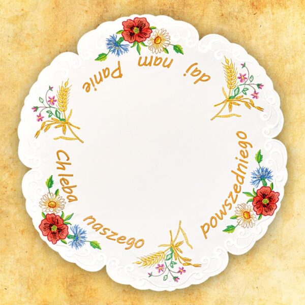 Embroidered napkin for harvest festival