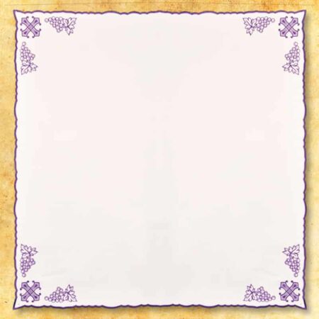 Embroidered tablecloth "Calvario" purple - any size