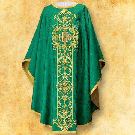 Embroidered chasuble "Massimo-Verde"